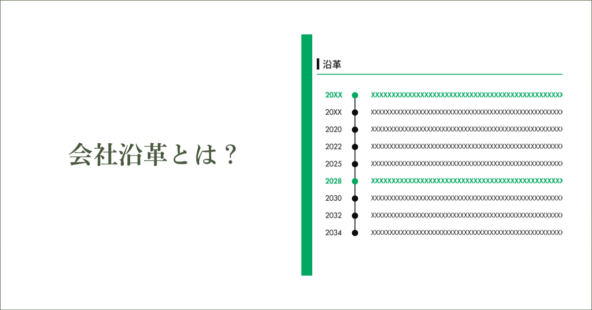 会社沿革とは？｜会社信用ドットコム