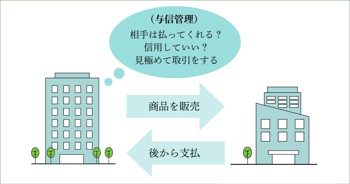 与信管理の説明図｜会社信用ドットコム