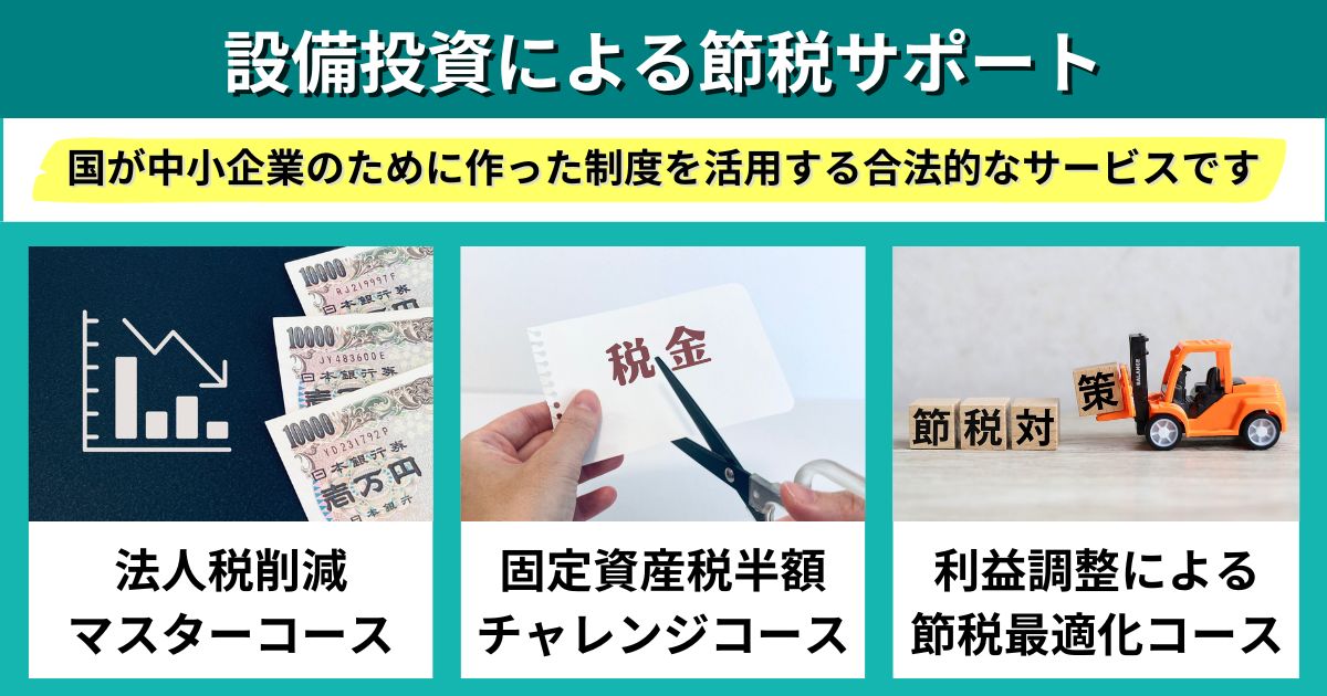 設備投資による節税サポート｜会社信用ドットコム