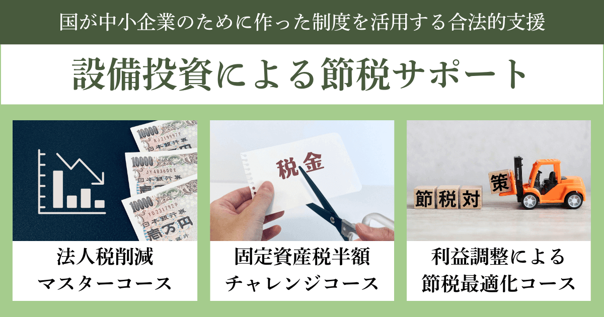設備投資による節税サポート｜会社信用ドットコム