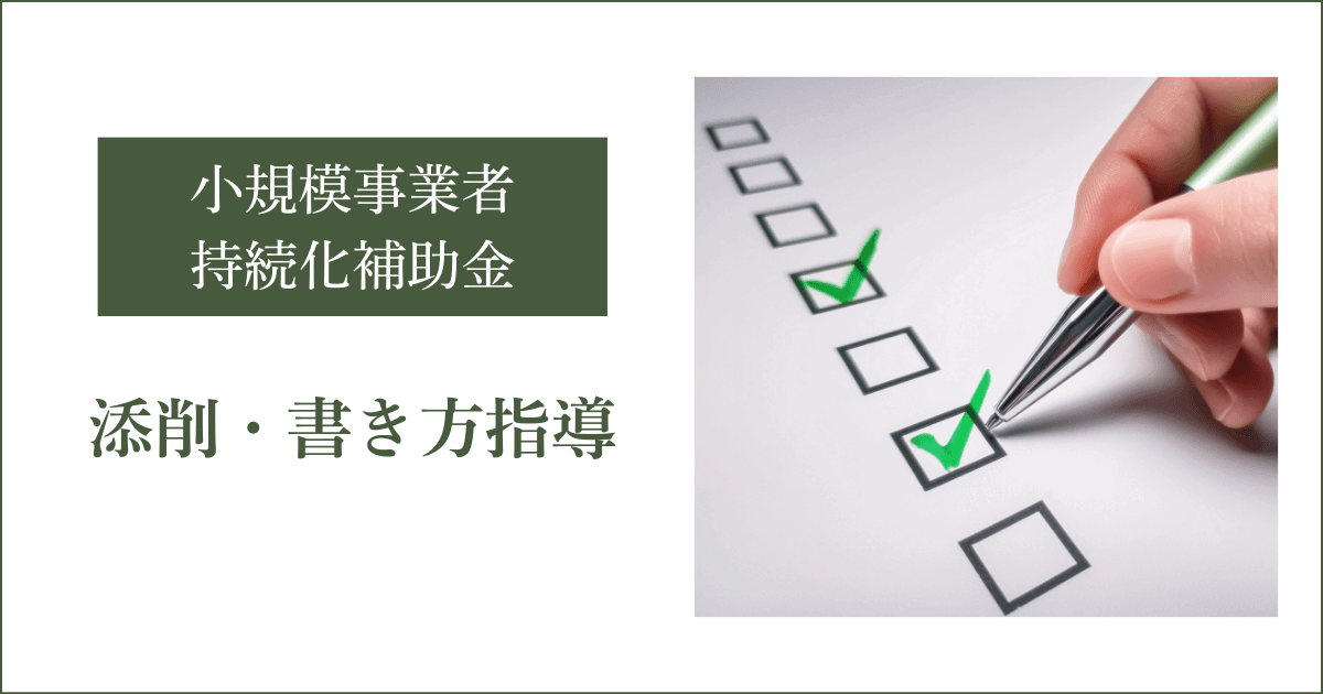 小規模事業者持続化補助金の事業計画書の添削・書き方指導｜会社信用ドットコム